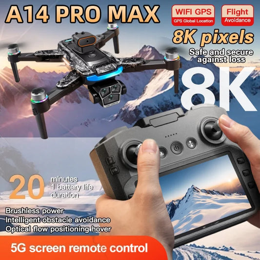 Avec Xiaomi A14 Pro Max GPS brushless 8K à trois caméras avec flux optique et évitement d’obstacles
