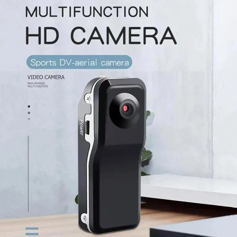 A Mini caméra DV HD, caméscope corporel portable, caméra vidéo avec support, enregistreur vidéo nounou / sécurité, caméra de sport, DVR pour voiture, webcam, petite caméra pour la maison et le bureau.