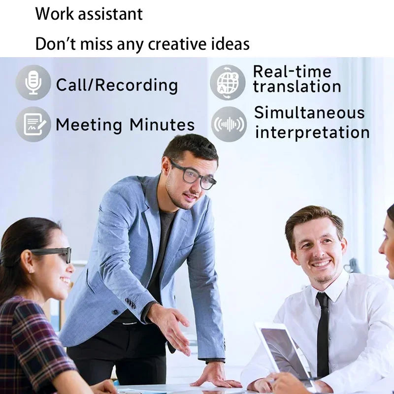 OPPO New Version AI Smart Glasses with 8MP Pixel Take Video Picture 4GB WiFi Contact AI ChatGPT Translation Smart Sunglass