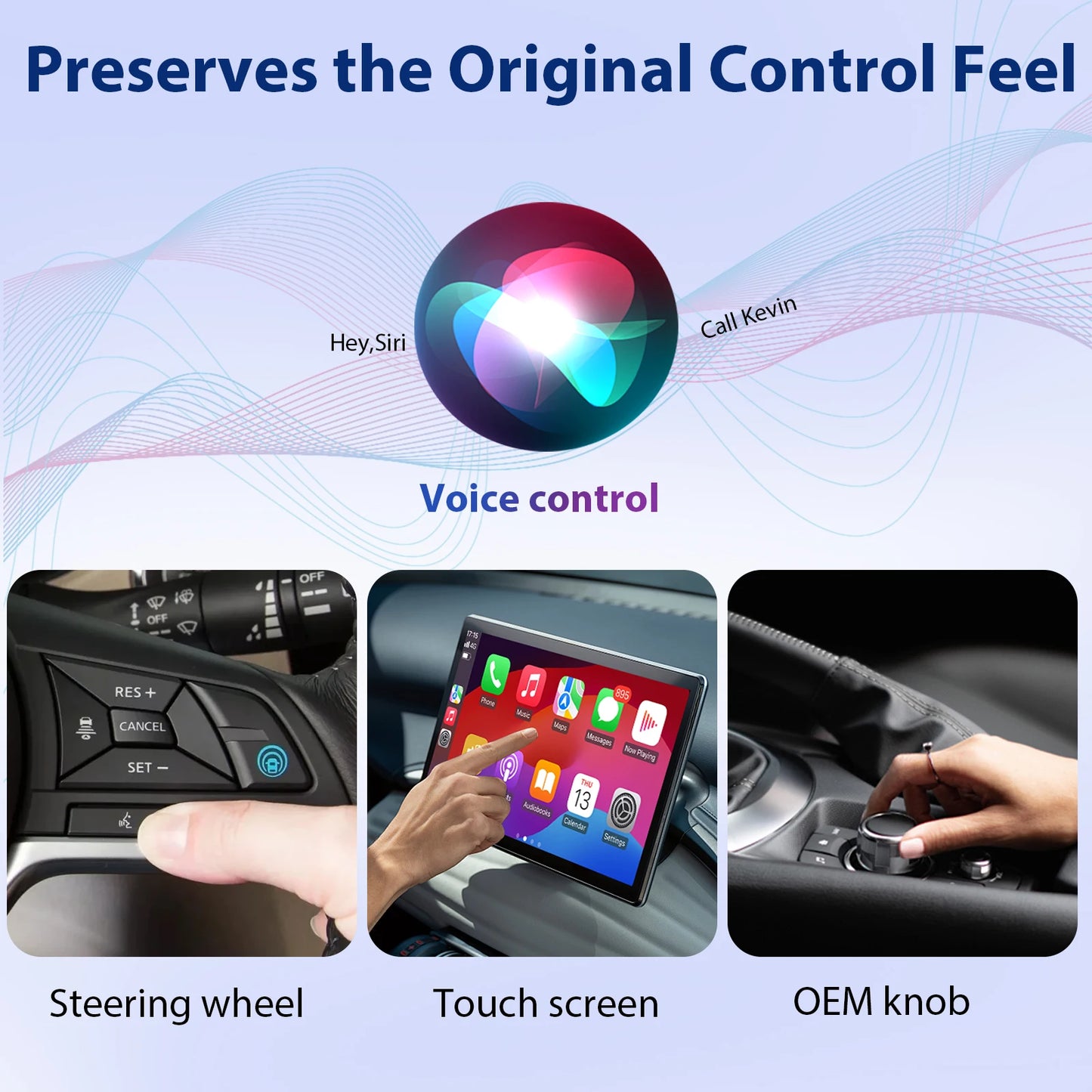 Pionray 2in1 Wireless CarPlay Adapter Android Auto Car Intelligent Systems Plug&Play For VW Toyota Nissan Honda Ford Benz