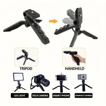 Smartphone Vlogging Kit Tripod Phone Holder Mini Microphone LED Fill Light Stabilizer Stand for YouTube Live Stream Short Video